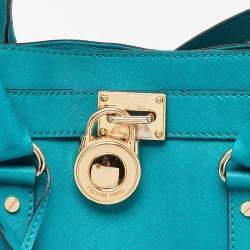 MICHAEL Michael Kors Green Leather Large Hamilton North South Tote