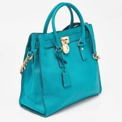 MICHAEL Michael Kors Green Leather Large Hamilton North South Tote