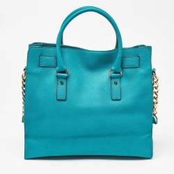 MICHAEL Michael Kors Green Leather Large Hamilton North South Tote