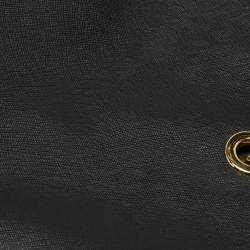 Pre Owned MICHAEL Michael Kors Black Leather Medium Jet Set Travel Tote