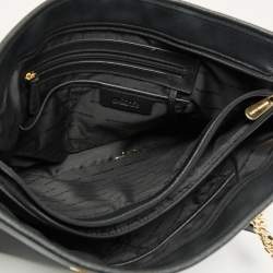 Pre Owned MICHAEL Michael Kors Black Leather Medium Jet Set Travel Tote