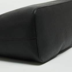 Pre Owned MICHAEL Michael Kors Black Leather Medium Jet Set Travel Tote