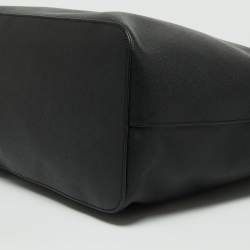 Pre Owned MICHAEL Michael Kors Black Leather Medium Jet Set Travel Tote