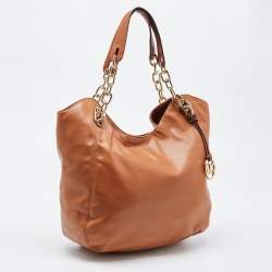 Pre Owned MICHAEL Michael Kors Brown Leather Large Lilly Tote