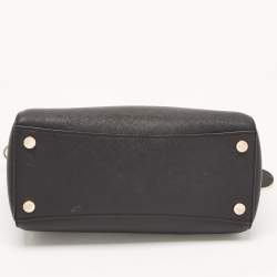 Pre Owned MICHAEL Michael Kors Black Saffiano Lux Leather Ciara Satchel