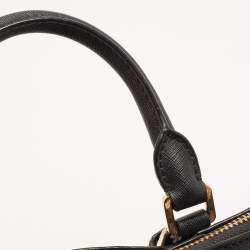Pre Owned MICHAEL Michael Kors Black Saffiano Lux Leather Ciara Satchel