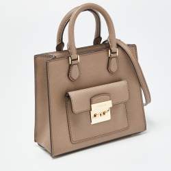 Pre Owned MICHAEL Michael Kors Beige Leather Tote