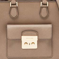 Pre Owned MICHAEL Michael Kors Beige Leather Tote