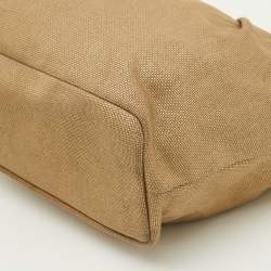 Pre Owned MICHAEL Michael Kors Beige Metallic Canvas Ring Tote