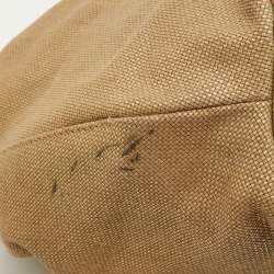 Pre Owned MICHAEL Michael Kors Beige Metallic Canvas Ring Tote