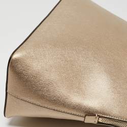 Pre Owned MICHAEL Michael Kors Gold Leather Cindy Dome Satchel