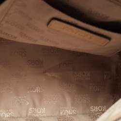 Pre Owned MICHAEL Michael Kors Gold Leather Cindy Dome Satchel