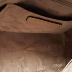 Pre Owned MICHAEL Michael Kors Gold Leather Cindy Dome Satchel