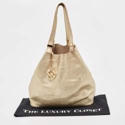 مملوكة مسبقًا Michael Michael Kors Gold Leather Shopper Tote