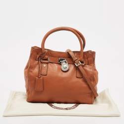 Pre Owned MICHAEL Michael Kors Brown Leather Hamilton North South Tote