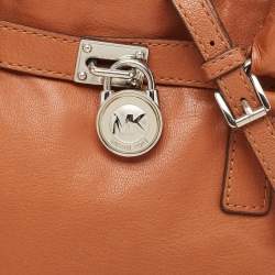 Pre Owned MICHAEL Michael Kors Brown Leather Hamilton North South Tote