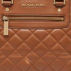 MICHAEL Michael Kors Brown Quilted Leather Selma Satchel