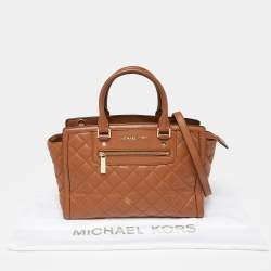 MICHAEL Michael Kors Brown Quilted Leather Selma Satchel