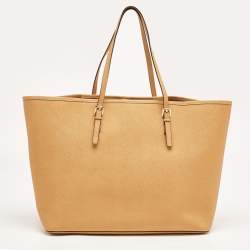 MICHAEL Michael Kors Tan Leather Medium Jet Set Travel Tote