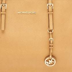 MICHAEL Michael Kors Tan Leather Medium Jet Set Travel Tote