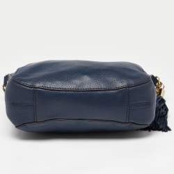 MICHAEL Michael Kors Dark Blue Leather Tassel Hobo