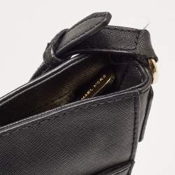 Pre Owned MICHAEL Michael Kors Black Leather Jet Set Messenger Bag