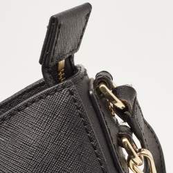 Pre Owned MICHAEL Michael Kors Black Leather Jet Set Messenger Bag