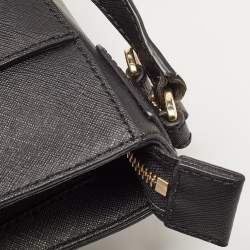 Pre Owned MICHAEL Michael Kors Black Leather Jet Set Messenger Bag