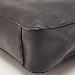 Pre Owned MICHAEL Michael Kors Black Leather Jet Set Messenger Bag