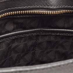 Pre Owned MICHAEL Michael Kors Black Leather Jet Set Messenger Bag