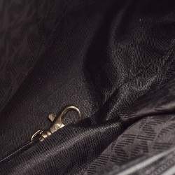 Pre Owned MICHAEL Michael Kors Black Leather Jet Set Messenger Bag