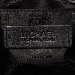 Pre Owned MICHAEL Michael Kors Black Croc Embossed Leather Hamilton Tote