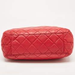 MICHAEL Michael Kors Red Quilted Leather Charm Hobo