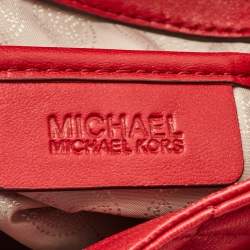 MICHAEL Michael Kors Red Quilted Leather Charm Hobo