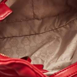 MICHAEL Michael Kors Red Quilted Leather Charm Hobo