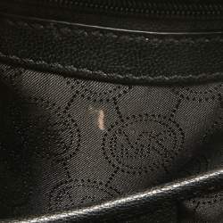 Pre Owned MICHAEL Michael Kors Black/Brown Leopard Print Calfhair and Leather Astrid Tote