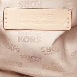 Pre Owned MICHAEL Michael Kors Brown Signature Coated Canvas Lilly Hobo