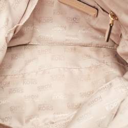 Pre Owned MICHAEL Michael Kors Brown Signature Coated Canvas Lilly Hobo