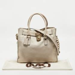 MICHAEL Michael Kors Light Beige Leather Large Hamilton North South Tote