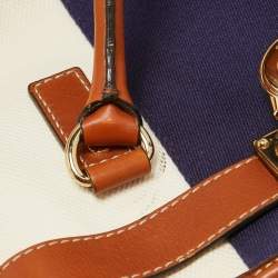 Pre Owned MICHAEL Michael Kors Tricolor Canvas and Leather Large Hamilton North South Tote