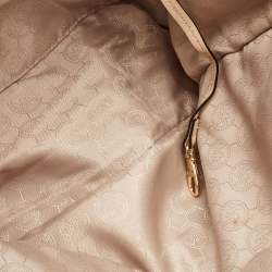 مملوكة مسبقًا حقيبة يد توتس مايكل مايكل كورس جيت سيت جلد وكانفاس مقوى بالشعار بني داكن