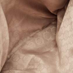 مملوكة مسبقًا حقيبة يد توتس مايكل مايكل كورس جيت سيت جلد وكانفاس مقوى بالشعار بني داكن