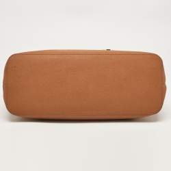 مملوكة مسبقًا MICHAEL Michael Kors Brown Saffiano Leather Jet Set Travel Tote