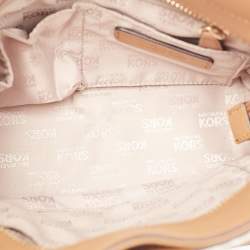 MICHAEL Michael Kors Tan/White Signature Coated Canvas Hamilton Crossbody Bag