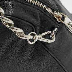 MICHAEL Michael Kors Black Leather Dome Top Handle Bag