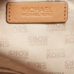 مملوكة مسبقًا MICHAEL Michael Brown Signature Coated Canvas Jet Set Travel Tote
