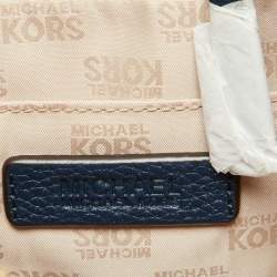 Pre Owned MICHAEL Michael Kors Blue Leather and Canvas Hobo