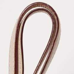 مملوكة مسبقًا MICHAEL Michael Kors Off White/Brown Soft Leather Jet Set Tote