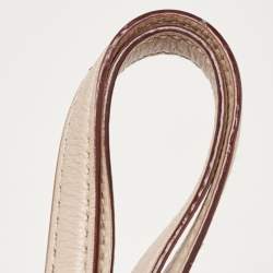 مملوكة مسبقًا MICHAEL Michael Kors Off White/Brown Soft Leather Jet Set Tote