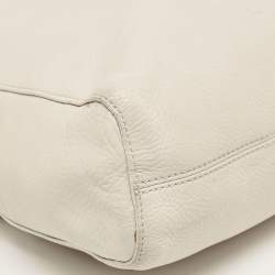 مملوكة مسبقًا MICHAEL Michael Kors Off White/Brown Soft Leather Jet Set Tote